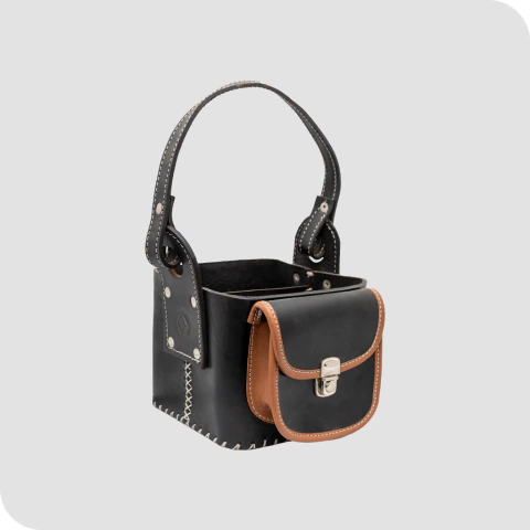 Bolso matero estandar 4x4 con bolsillo de cuero - comprar online