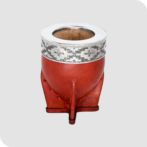 Imagen de Mate imperial nacional de calabaza con virola de acero liso