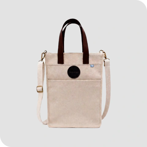 Bolso matero cipres de lona y cuero - comprar online