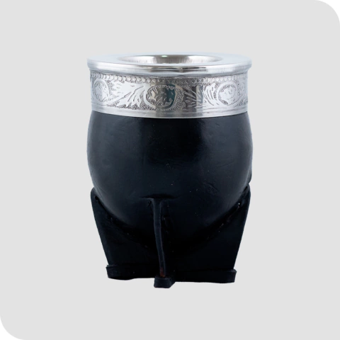 Mate imperial nacional de calabaza con virola de acero liso - comprar online