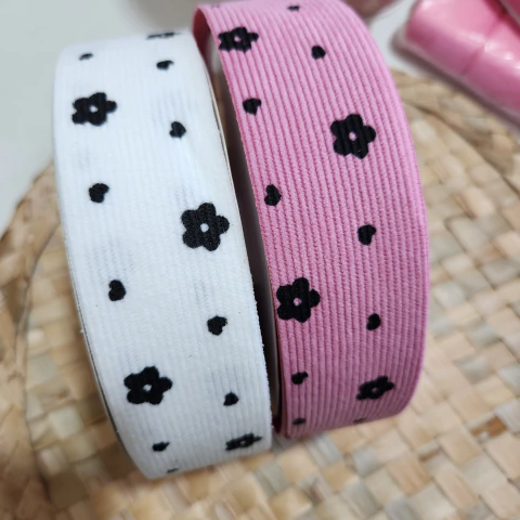 Fita Cotele com Flor - 38mm - comprar online