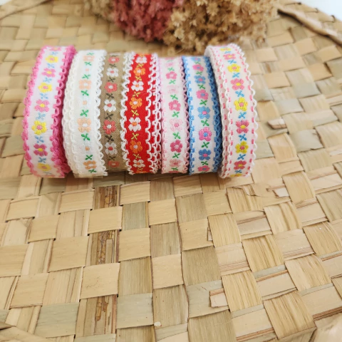 Fita Renda Bordada 10mm (1 metro) - comprar online