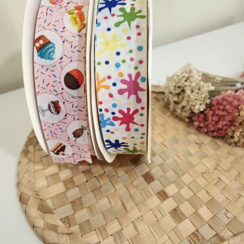 Fita Gorgurão Decorada Sanding - 38mm - comprar online