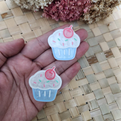 Par Aplique Cupcake Resina - comprar online