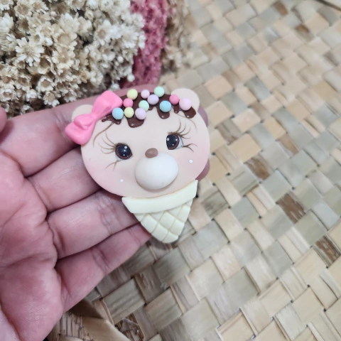 Aplique Ursinho Biscuit Curvado para Tiara - comprar online