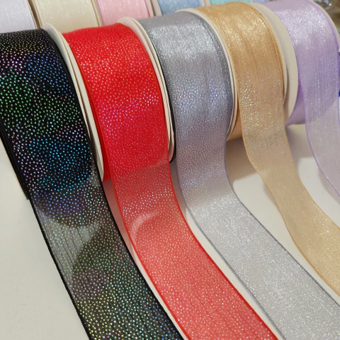 Fita Voal Pontos Holografica 38mm - comprar online