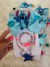 Kit Laço, Pulseira e Colar Do Stitch Azul