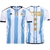 Camisa Seleção da Argentina Campeã 2022 - Copa do Mundo 2022 Torcedor Adidas Masculina - Azul e Branca