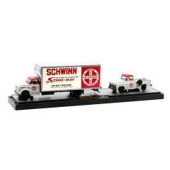 Chevrolet C60 Truck 1968 + Chevrolet Apache Stepside 1958 - Schwinn - Auto Haulers 55 - M2 Machines 1/64