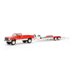Dodge Ram Power Ram 250 1991 C/ Reboque Heavy Duty Car Hauler - Hitch and Tow - Série 31 - Greenlight - 1:64