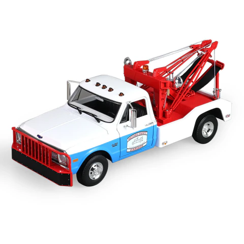 Miniatura Chevrolet C-30 Dually Wrecker 1969 - Hazzard County Garage - Greenlight - 1:18
