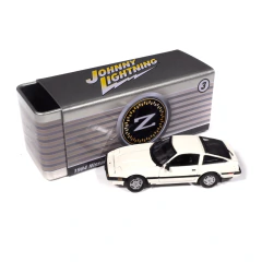 Miniatura Nissan 300ZX 1984 Mint White Johnny Lightning em escala 1:64