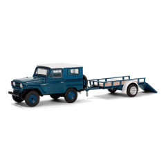 Nissan Patrol Hard Top 1961 C/ Reboque Utility Trailer - Hitch and Tow - Série 31 - Greenlight - 1:64