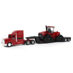 Caminhão e Carreta com Trator Case IH Quadtrac 620 - Esteira - Ertl - 1/64