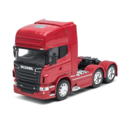 Caminhão Scania R730 V8 6x4 - Trucado - Vermelho - Transporter - Welly - 1/32