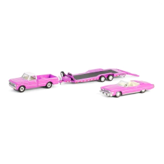 Chevrolet C30 1972 e Cadillac Eldorado C/ Reboque Car Hauler Hitch and Tow Hollywood Série 13 Greenlight 1:64