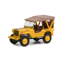 Jeep Willys MB 1949 US Army - Police - Battalion 64 Série 3 - Militar - Greenlight - 1/64