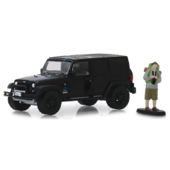Jeep Wrangler Unlimited 2012 com Boneco - Mopar - Greenlight - 1/64