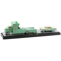Ford COE 1970 e Ford fairlane 500 1957 - Coca Cola Tow Hauler 25 - M2 Machines 1/64