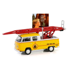 Volkswagen Type 2 Double Cab Pickup 1968 Ladder Truck - Smokey Bear Série 4 - Greenlight - 1:64 - comprar online