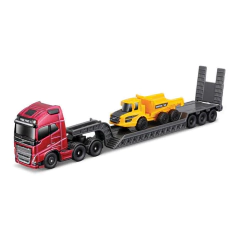 Caminhão Volvo FH 16 Carreta com Caminhão Caçamba Volvo A25G - Mini Work Machines Big Hauler - Maisto - 1/87