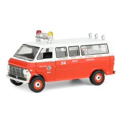 Miniatura Ford Econoline Ambulance 1969 - Los Angeles Fire Department - Fire and Rescue Série 05 - Greenlight - 1:64