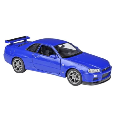 Nissan Skyline GT-R R34 - Azul - Welly - 1:24