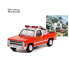 Chevrolet K20 Scottsdale 1981 Fire Department - Bombeiro - Norman Rockwell Série 4 - Greenlight - 1/64