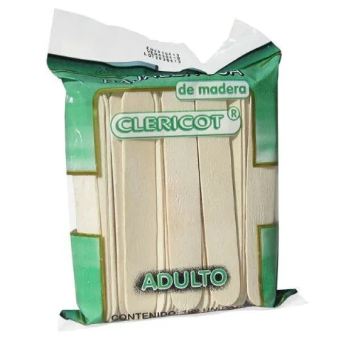 Bajalengua de madera, bolsa x 100u. CLERICOT