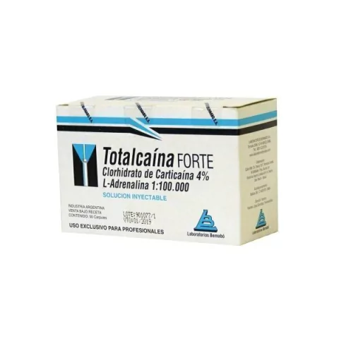 ANESTESIA TOTALCAINA FORTE X 50 CARTUCHO. BERNABO