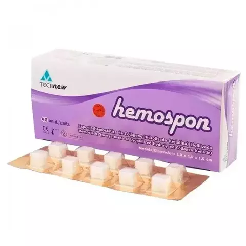 Esponja hemostática. HEMOSPON