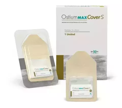 Membrana reabsorbible de colágeno 0,5 mm. Ostium Max Cover S 15x20mm. BIOXEN