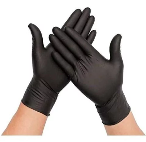 Guantes de nitrilo negro. PRIMERA MARCA x100u