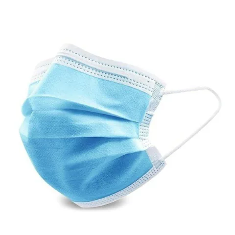 Barbijos quirúrgico 3 capas celestes, caja x 50u.