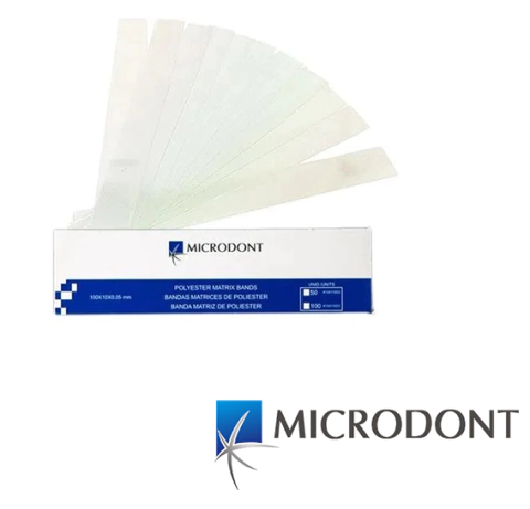Tiras de Acetato / Celuloide 100 u. MICRODONT
