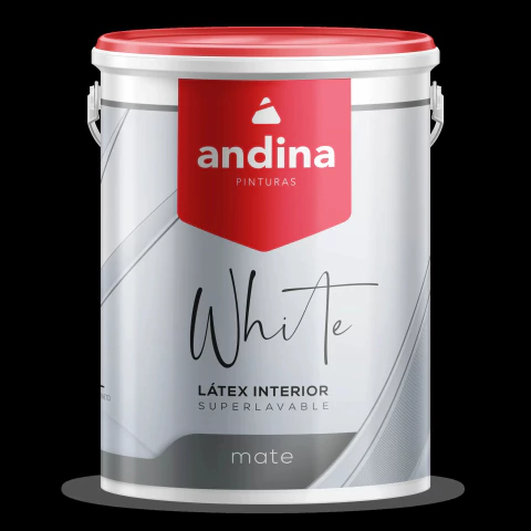 LÁTEX MATE WHITE ANDINA 4 LT (LIW4)