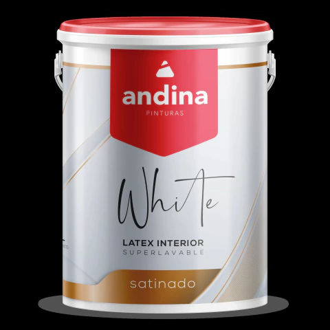 LÁTEX SATINADO WHITE ANDINA 4 LT (LIWS4)