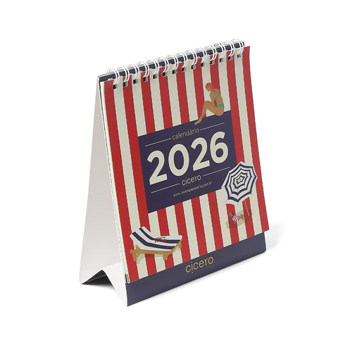 Calendário de Mesa 13 x 15 CICERO 2026 - Praia