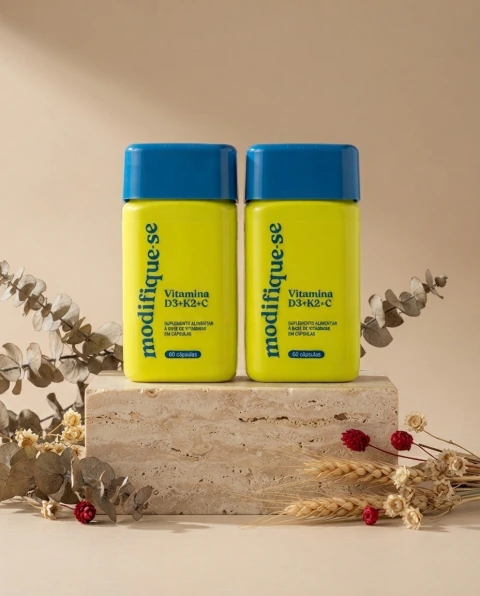 Kit com 2x Vitamina D3+K2+C Modifique-se | 120 cápsulas