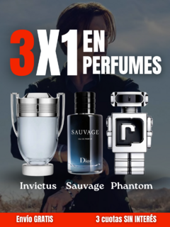 SAUVAGE DIOR 100ml + PHANTOM PACO RABANNE 100ml + Invictus 100ml de REGALO! OFERTA POR TIEMPO LIMITADO!