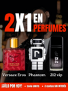 VERSACE EROS 100ml + PHANTOM PACO RABANNE 100ml + 212 VIP BLACK 100ml de REGALO! OFERTA POR TIEMPO LIMITADO!