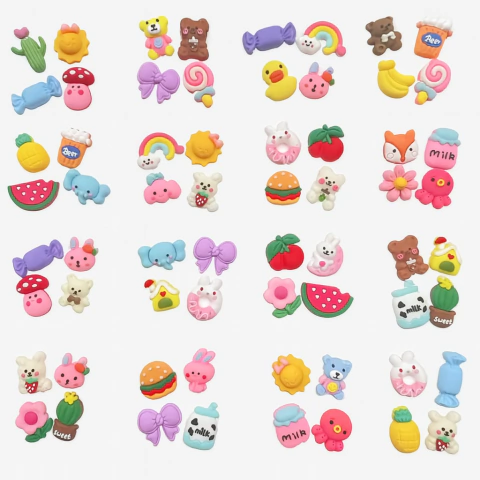 Set de 10 charms de silicona (modelos surtidos) - comprar online