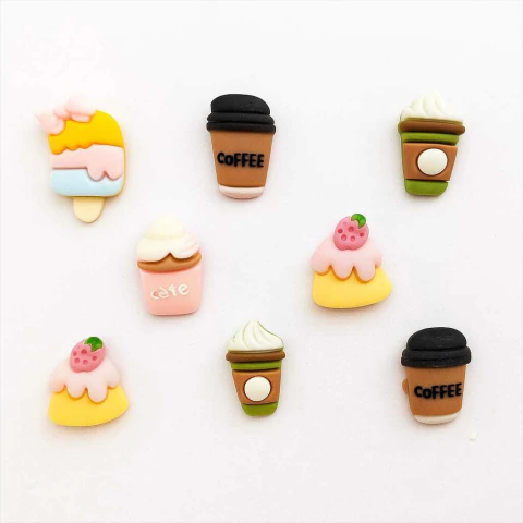 Set 10 charms coffe - comprar online
