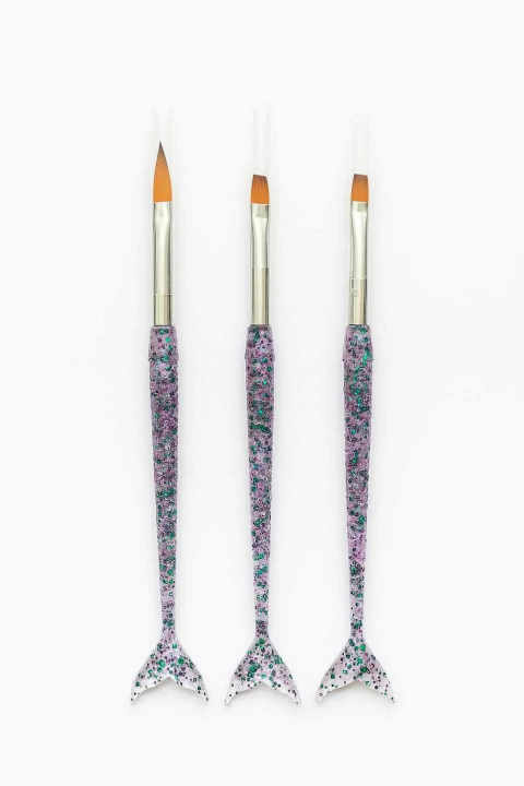 Pincel cola de sirena glitter - comprar online