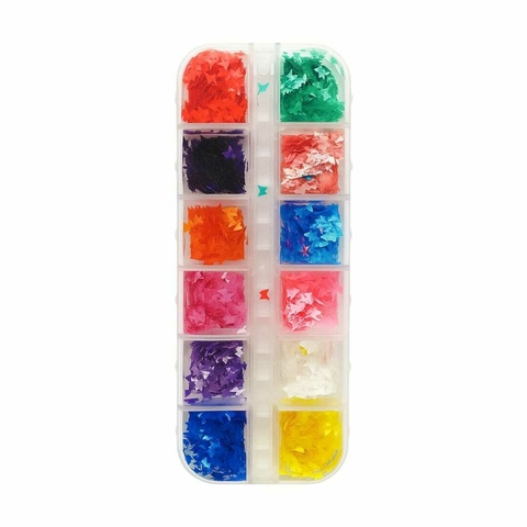 Set 12 Compartimientos Brillo Mariposas - comprar online