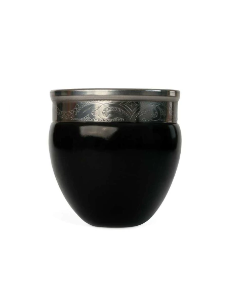 Mate de ceramica con virola de acero - comprar online