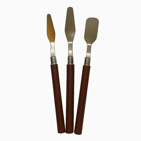 Set x3 de espátulas metálicas para pintura y manualidades - comprar online