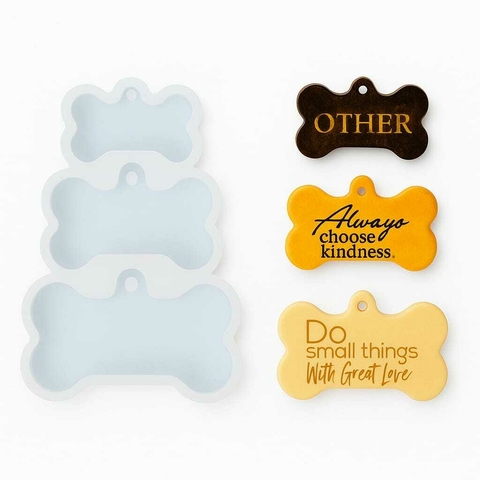 Molde de silicona collar mascota x3 - comprar online