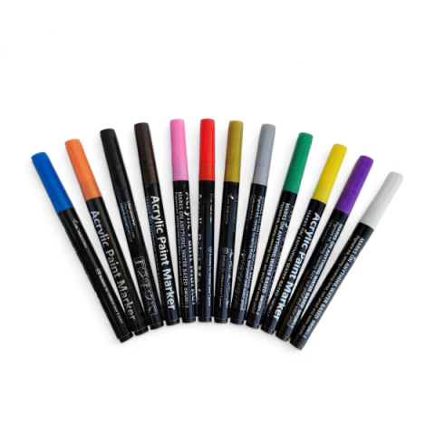 Marcadores Acrilicos linner 1mm 12 unidades