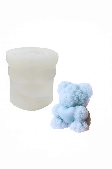 Molde de silicona oso con rosas - comprar online